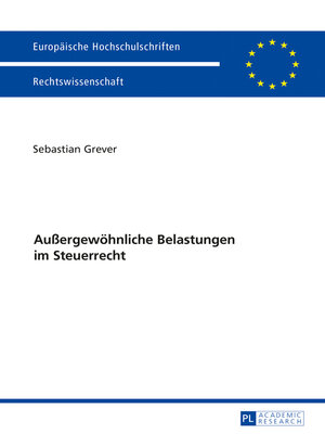 cover image of Außergewoehnliche Belastungen im Steuerrecht